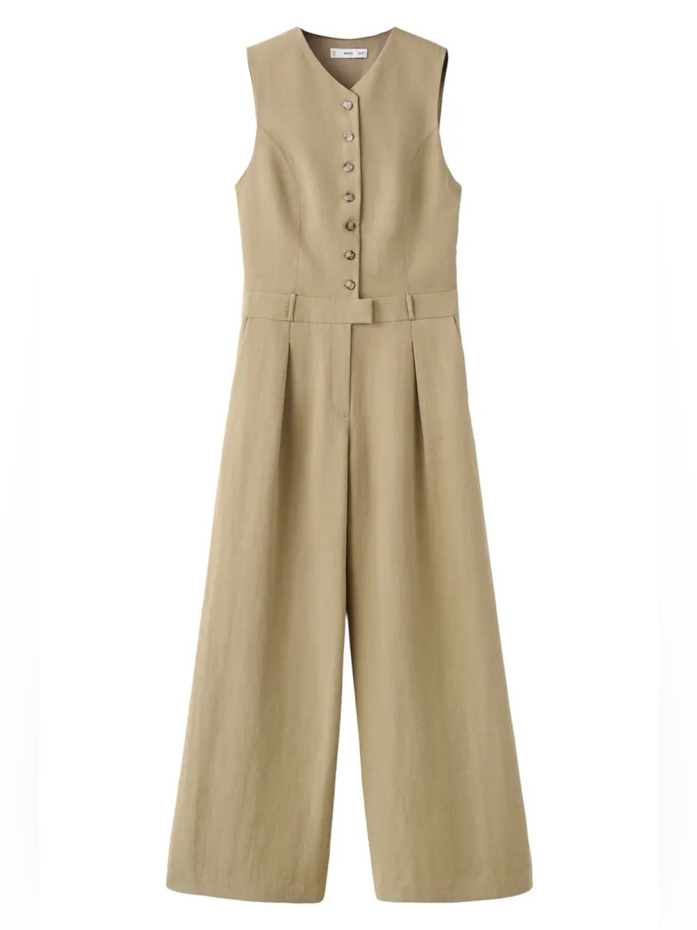 Mango NWOT Sleeveless Wide Leg Jumpsuit Sz XS